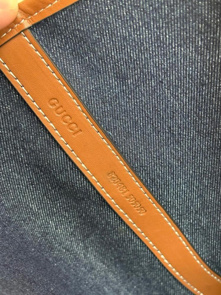 Modern Brown Denim Crossbody Bag