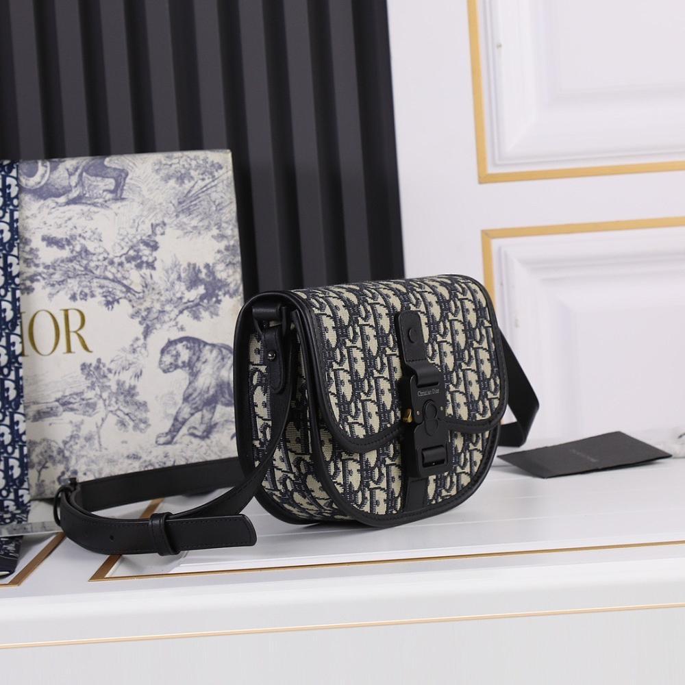 Luxury Stylish Black Printed Calfskin Shoulder Bag Black/Beige 20.5x16x5cm