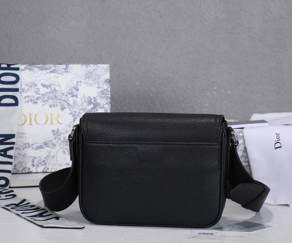 Modern Black Printed Calfskin Shoulder Bag 23x18x6cm