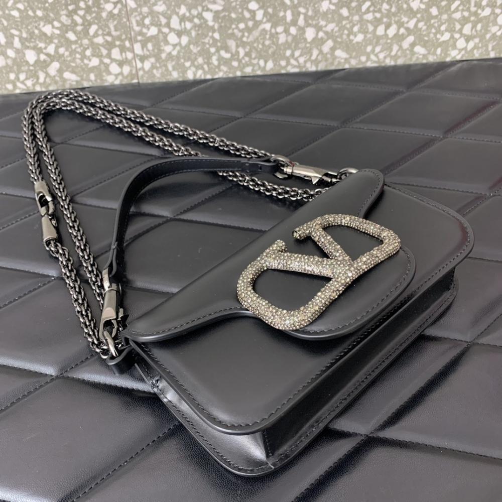 Crystal-Embellished Calfskin Top Handle Bag Style 1781491136
