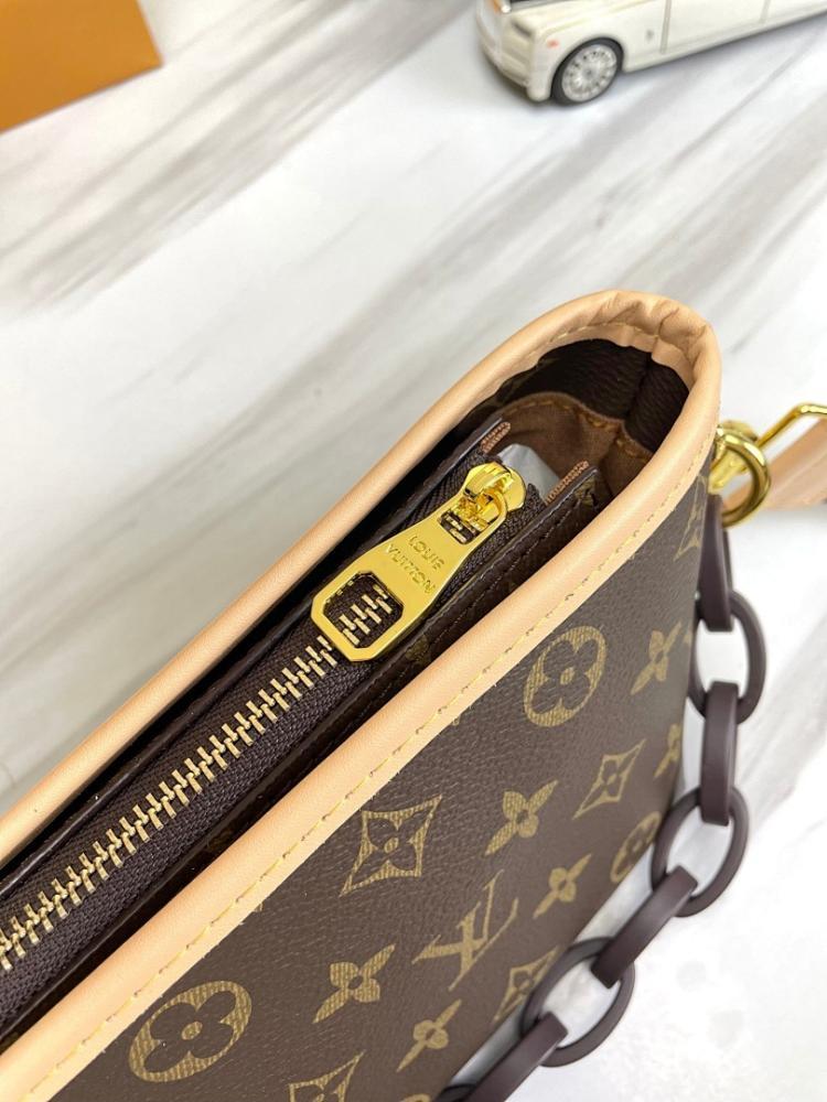 Modern Refined Monogram Leather Top Handle Bag 26x15x9cm