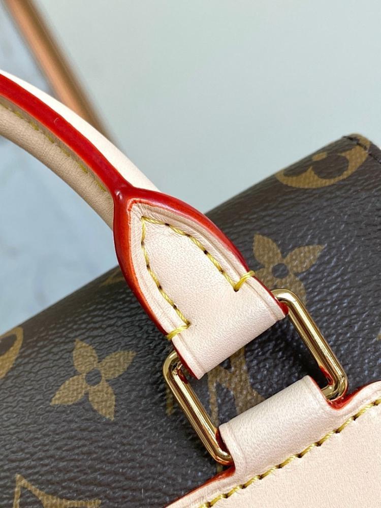 Elegant Refined Leather Top Handle Bag 35x38x21cm
