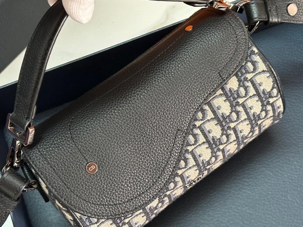 Stylish Black Leather Crossbody Bag