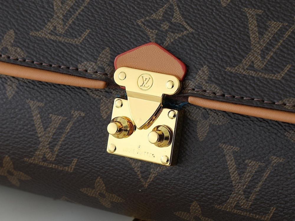 Modern Luxury Monogram Leather Shoulder Bag 20.5x11x6cm