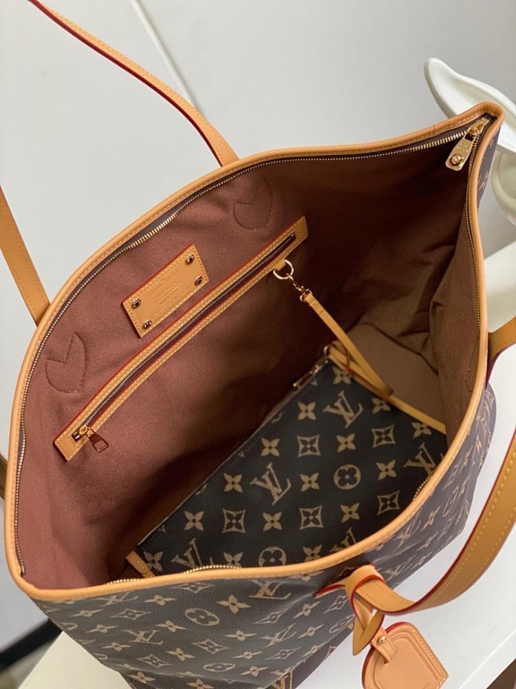 Modern Italian-Inspired Monogram Leather Top Handle Bag 60x38x23cm