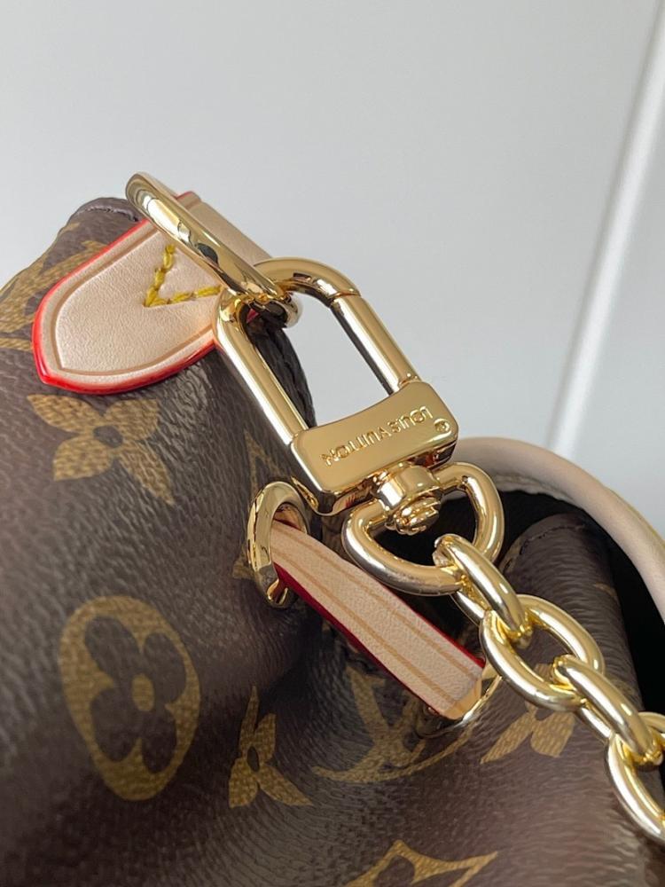 Stylish Refined Monogram Leather Crossbody Bag 21x23x10cm