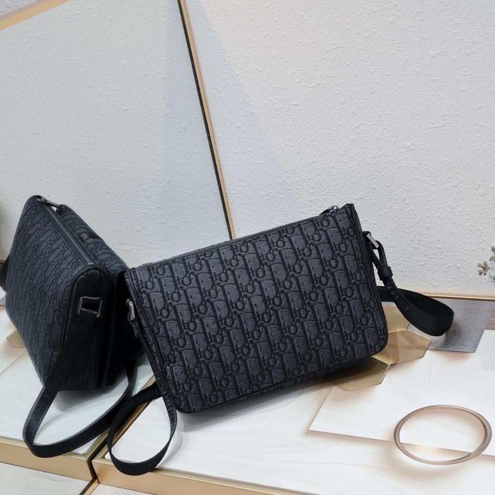 Modern Refined Black Printed Crossbody Bag