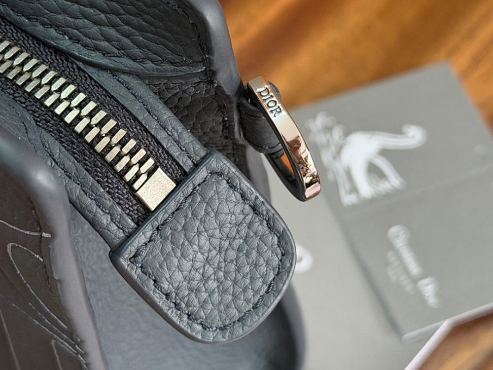 Elegant Black Printed Calfskin Top Handle Bag