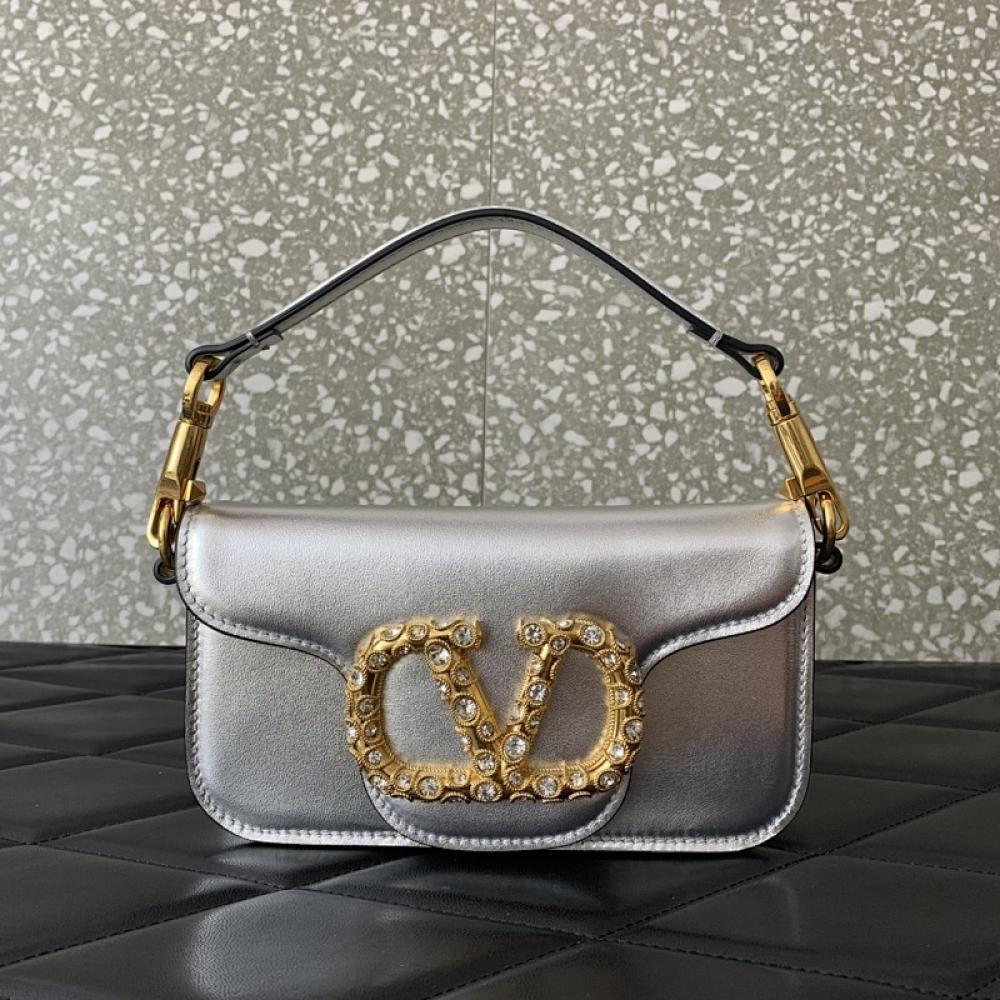 Crystal-Embellished Calfskin Wallet Style 1356258043