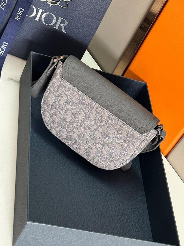 Saddle Grey Calfskin Shoulder Bag Gray 19.5x13x4cm Style 92029025