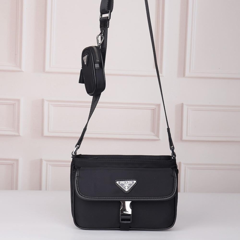 Modern Woven Nylon Shoulder Bag