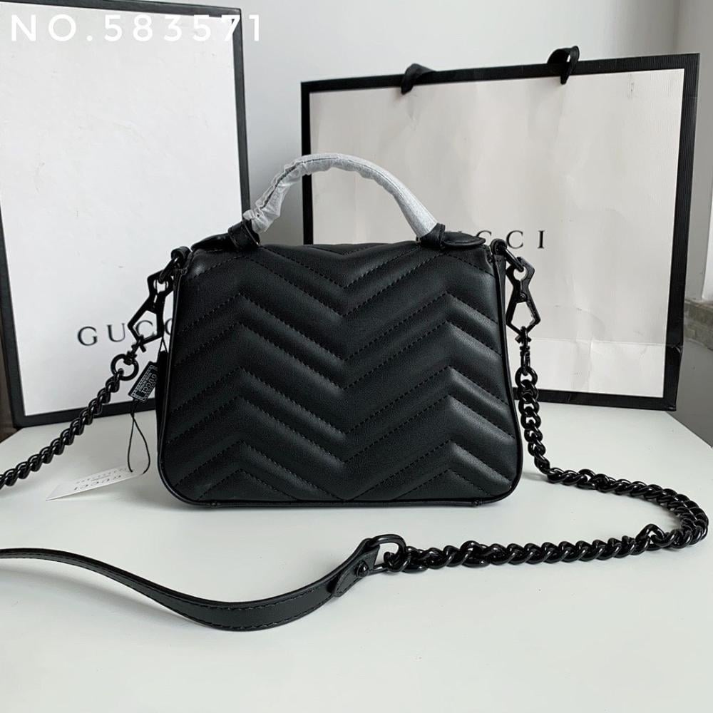Modern Luxury Black Quilted Leather Shoulder Bag