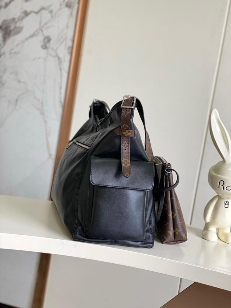 Stylish Monogram Calfskin Shoulder Bag 45x29x20cm