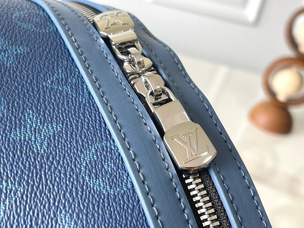 Stylish Blue Leather Backpack