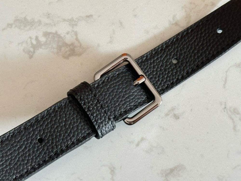 Stylish Refined Leather Shoulder Bag Black