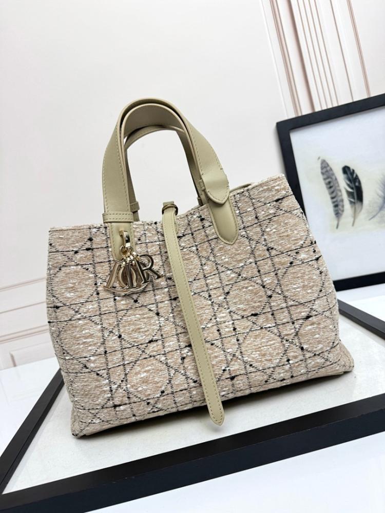 Modern Refined Blue Jacquard Shoulder Bag 28.5x21.5x17cm