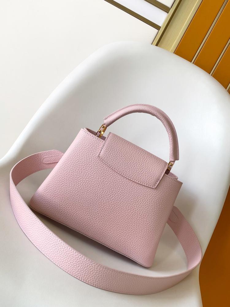 Leather Shoulder Bag Pink Style 242156004
