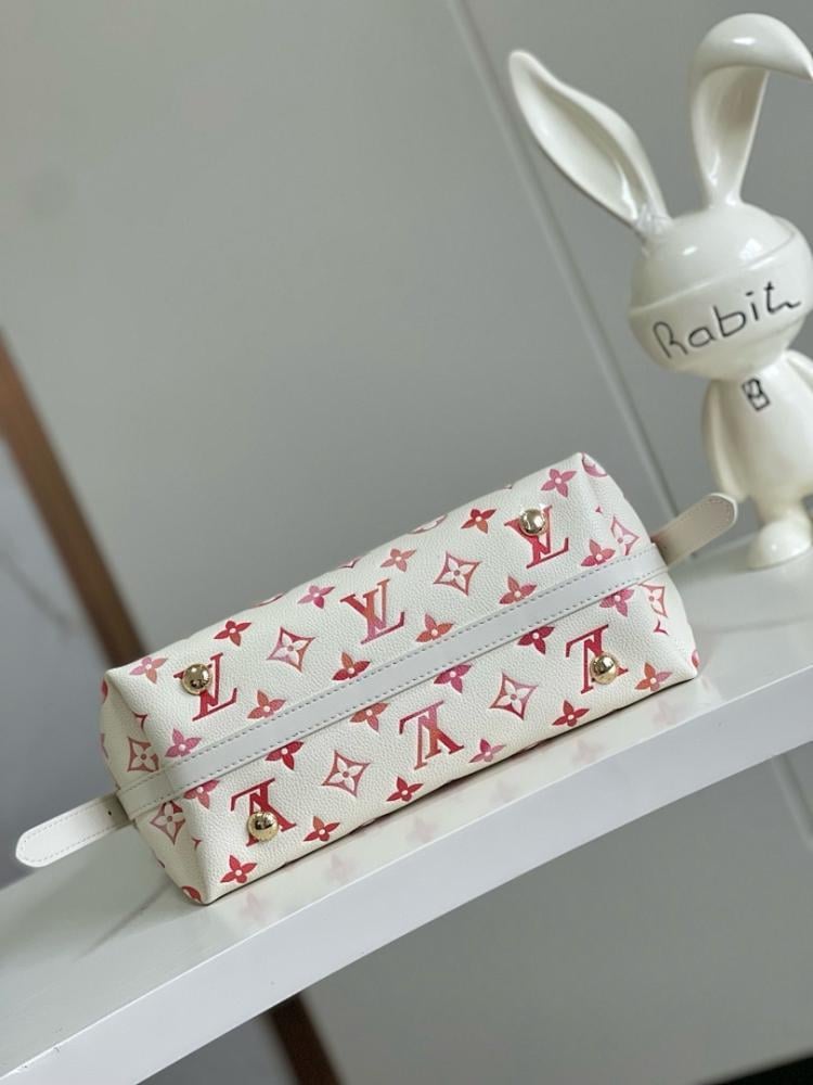 Alma Red Printed Leather Shoulder Bag Red/Pink 29.5x24x12cm
