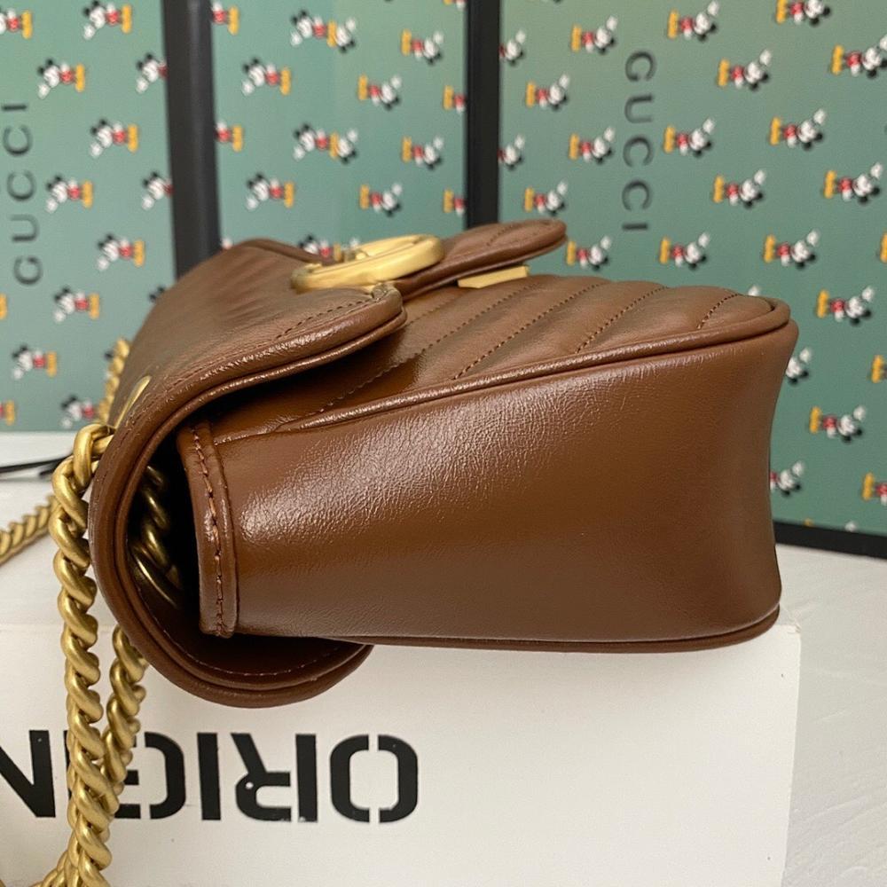 Alma Brown Quilted Leather Top Handle Bag 26x15x7cm