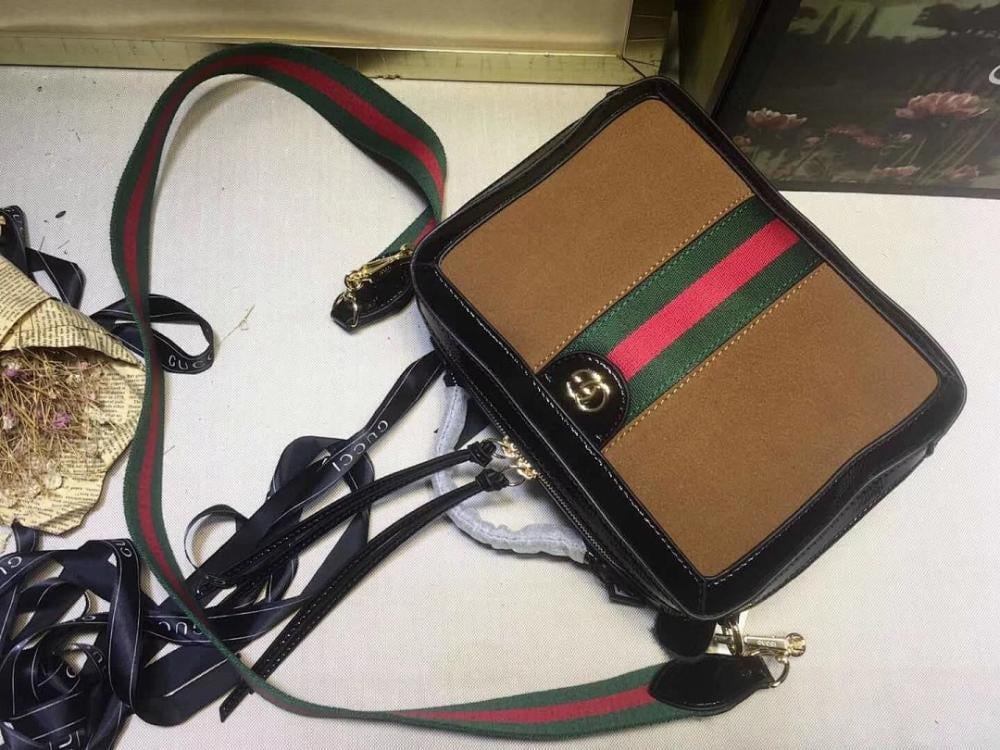 Ophidia Red Top Handle Bag Red/Green 25x20x7cm