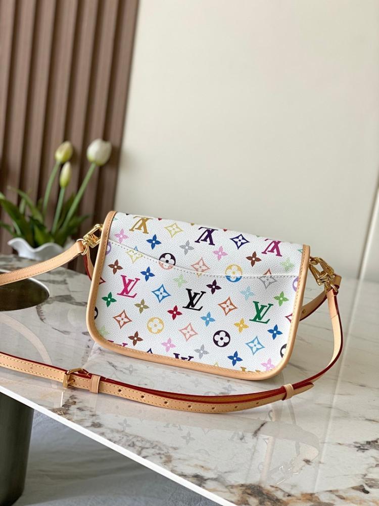 Diane Monogram Leather Shoulder Bag 25x15x9cm