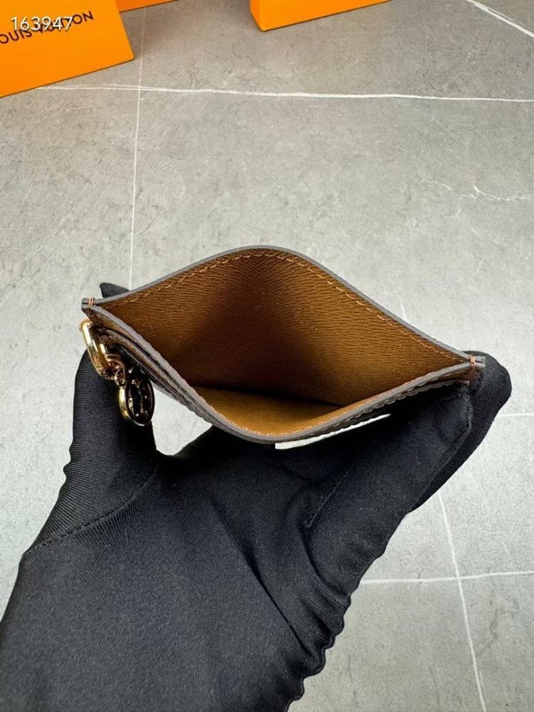 Stylish Premium Monogram Leather Shoulder Bag 10.2x7.3x0.3cm
