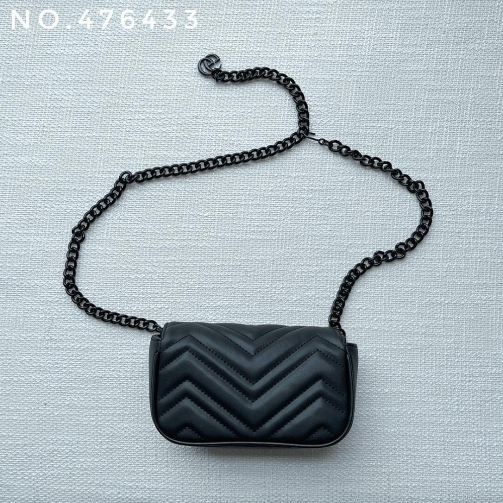 Modern Refined Leather Shoulder Bag Red 16.5x9.5x4.5cm