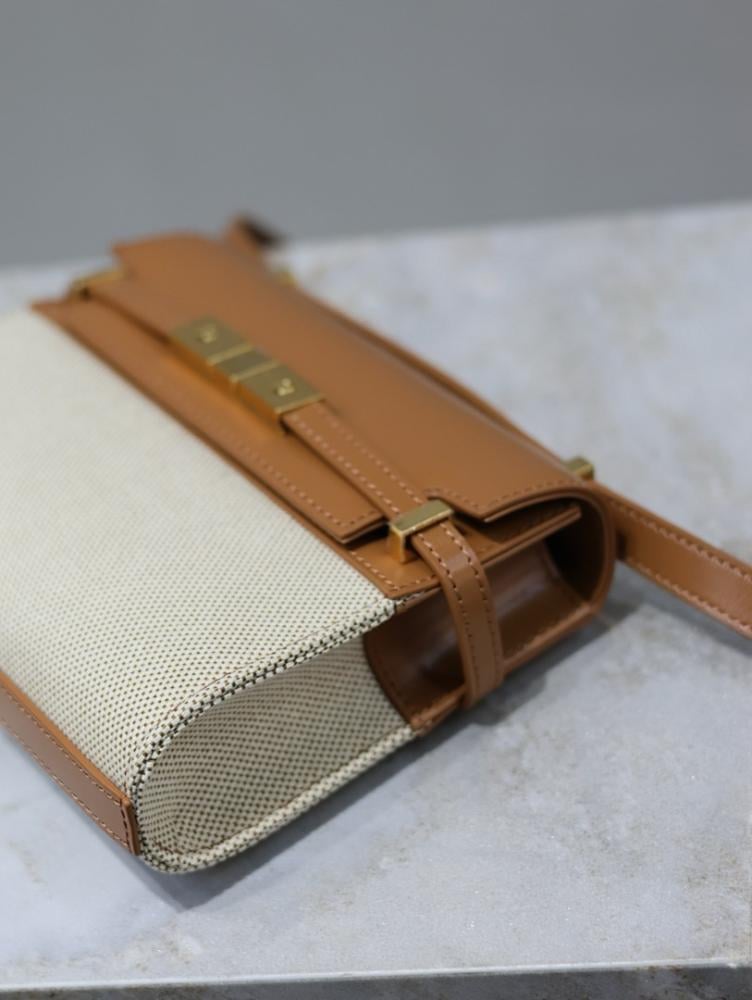 Modern Refined Leather Crossbody Bag 19x14x4cm
