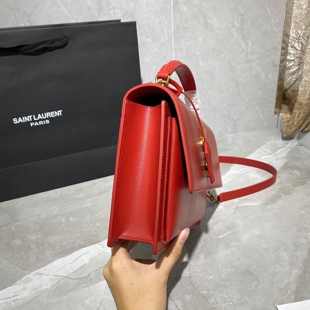 Stylish Refined Leather Crossbody Bag 25x18x5cm