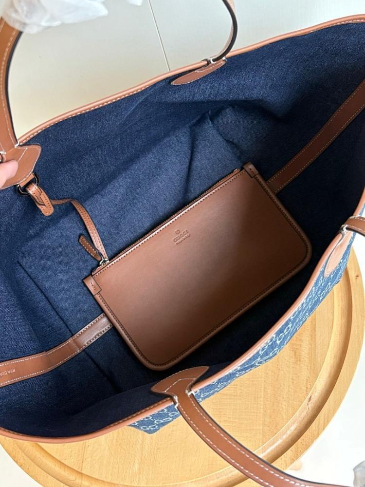 Modern Brown Denim Crossbody Bag