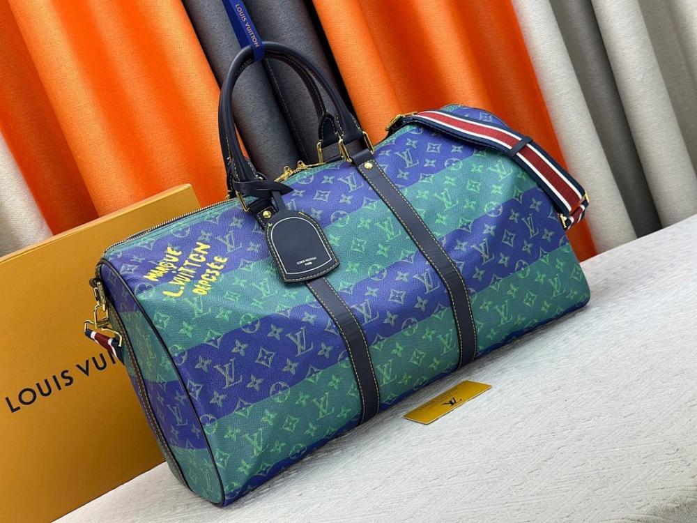 Alma Monogram Leather Shoulder Bag Pink 50x29x23cm