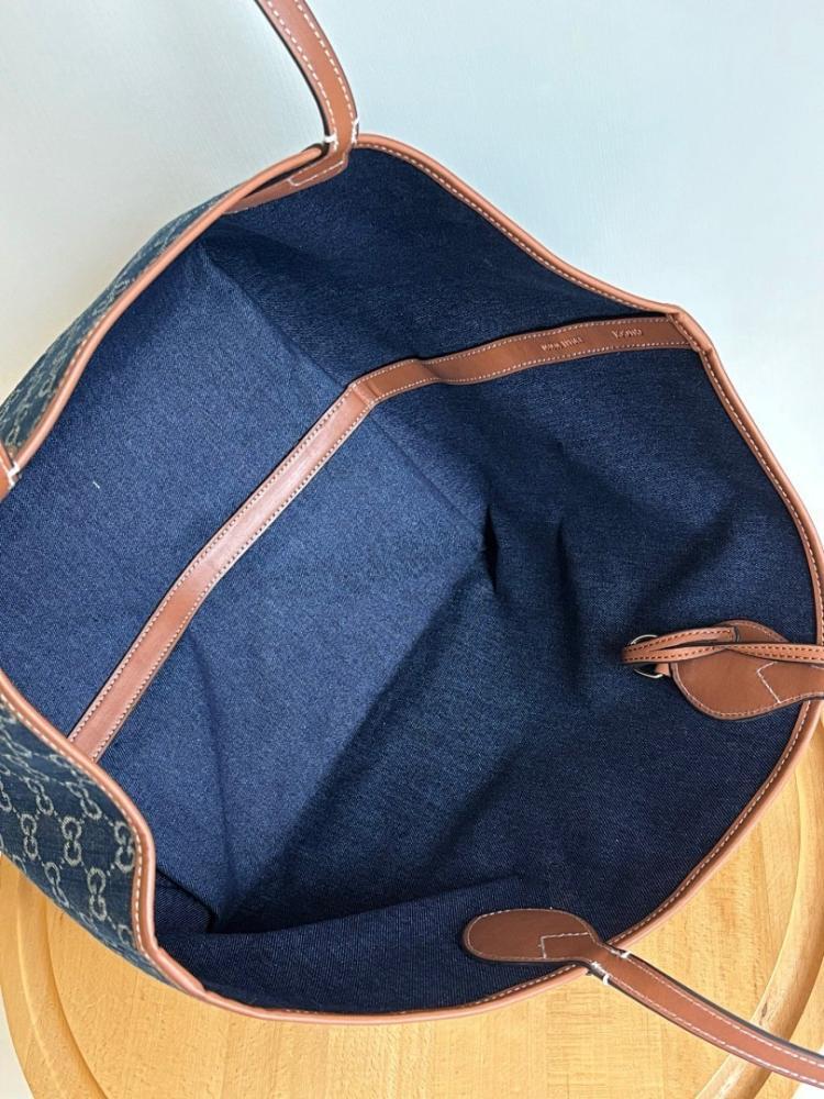 Modern Brown Denim Crossbody Bag