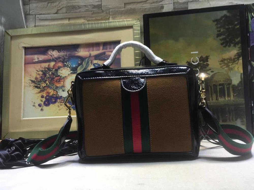 Ophidia Red Top Handle Bag Red/Green 25x20x7cm