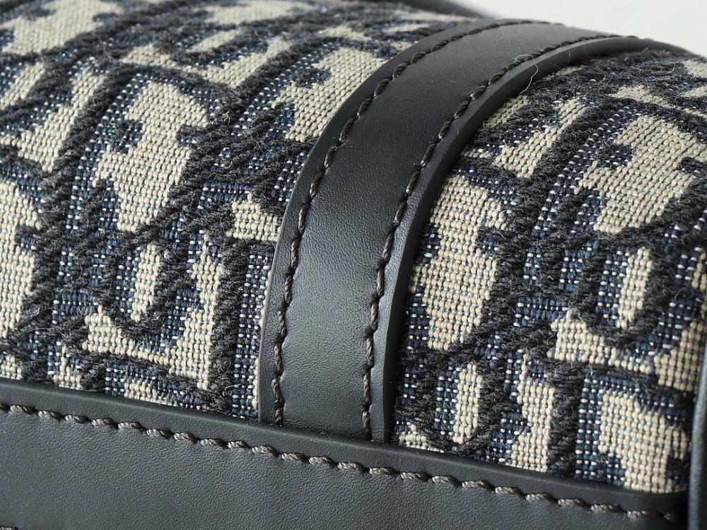 Elegant Printed Leather Shoulder Bag Blue 16x11x8cm
