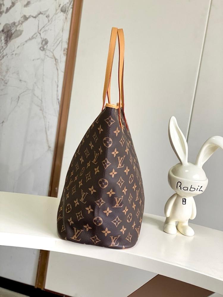 Modern Italian-Inspired Monogram Leather Top Handle Bag 60x38x23cm