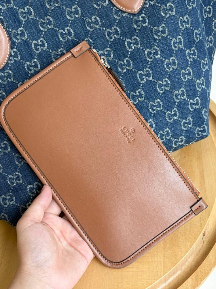 Modern Brown Denim Crossbody Bag