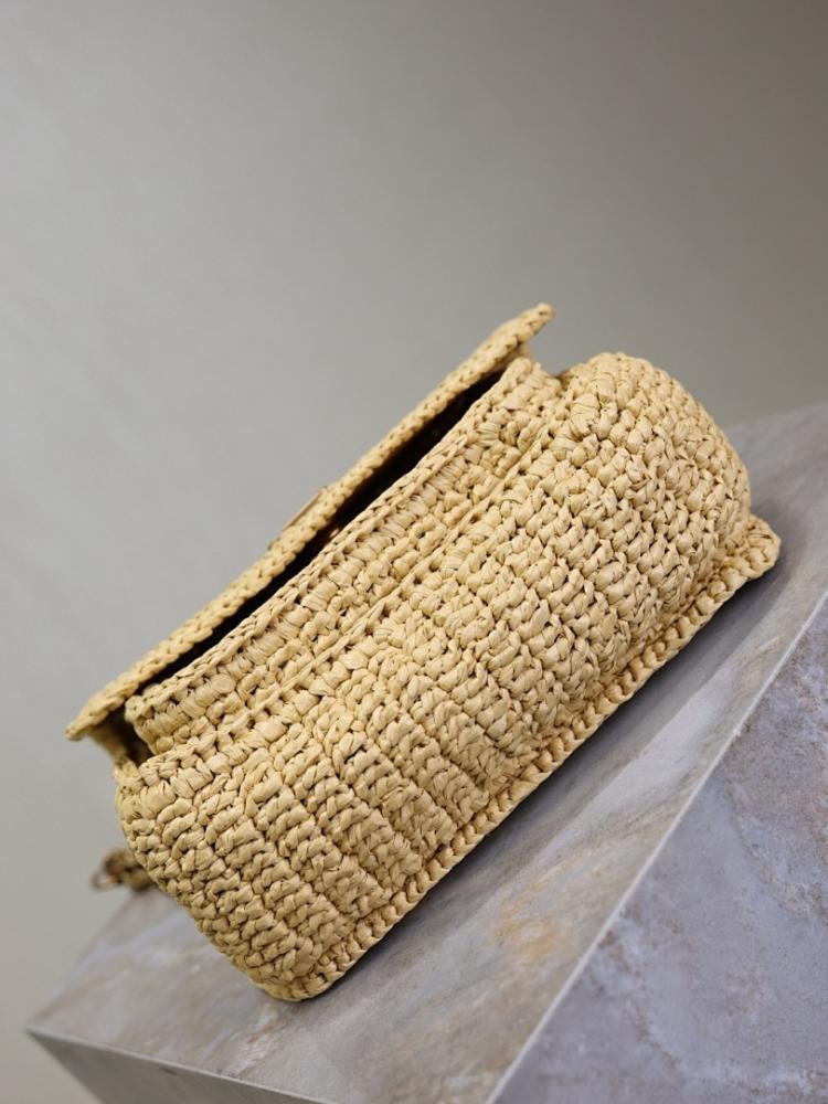 Niki Raffia Top Handle Bag 22x16.5x12cm