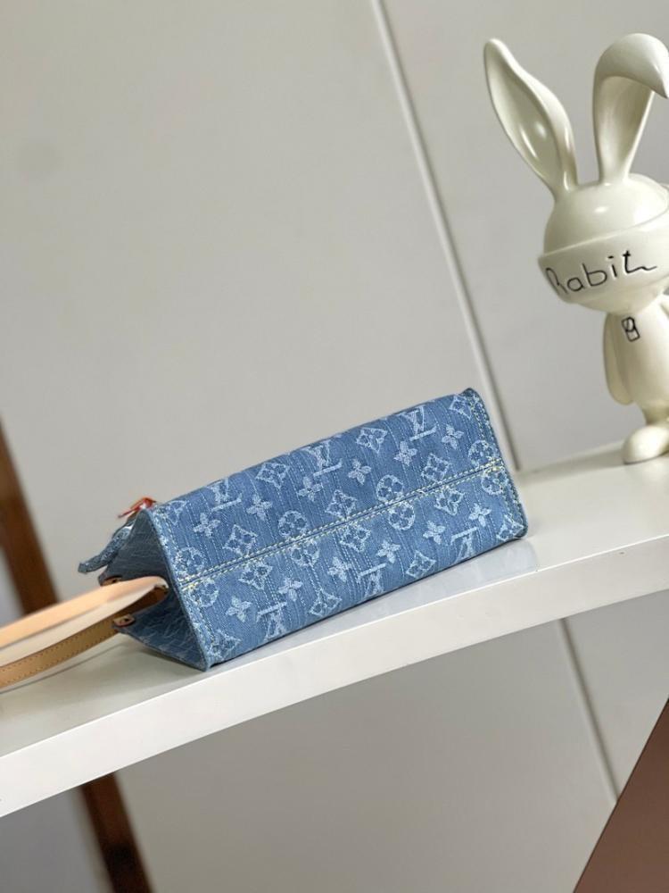 OnTheGo Blue Woven Denim Shoulder Bag