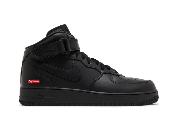 Supreme x Air Force 1 Mid 'Box Logo - Triple Black'