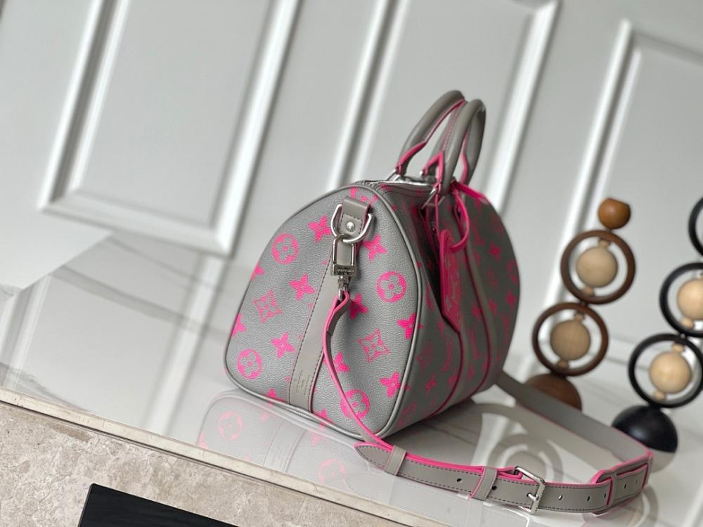 Keepall Monogram Leather Travel Bag 34x21x16cm