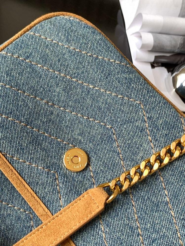Modern Luxury Gold Leather Top Handle Bag 28x20.5x8.5cm
