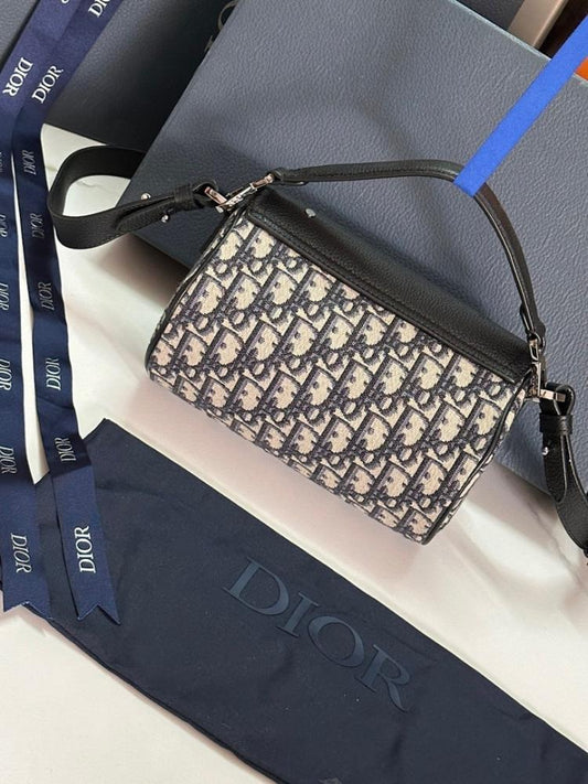 Stylish Black Leather Crossbody Bag