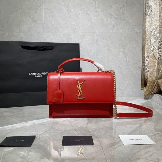 Stylish Refined Leather Crossbody Bag 25x18x5cm