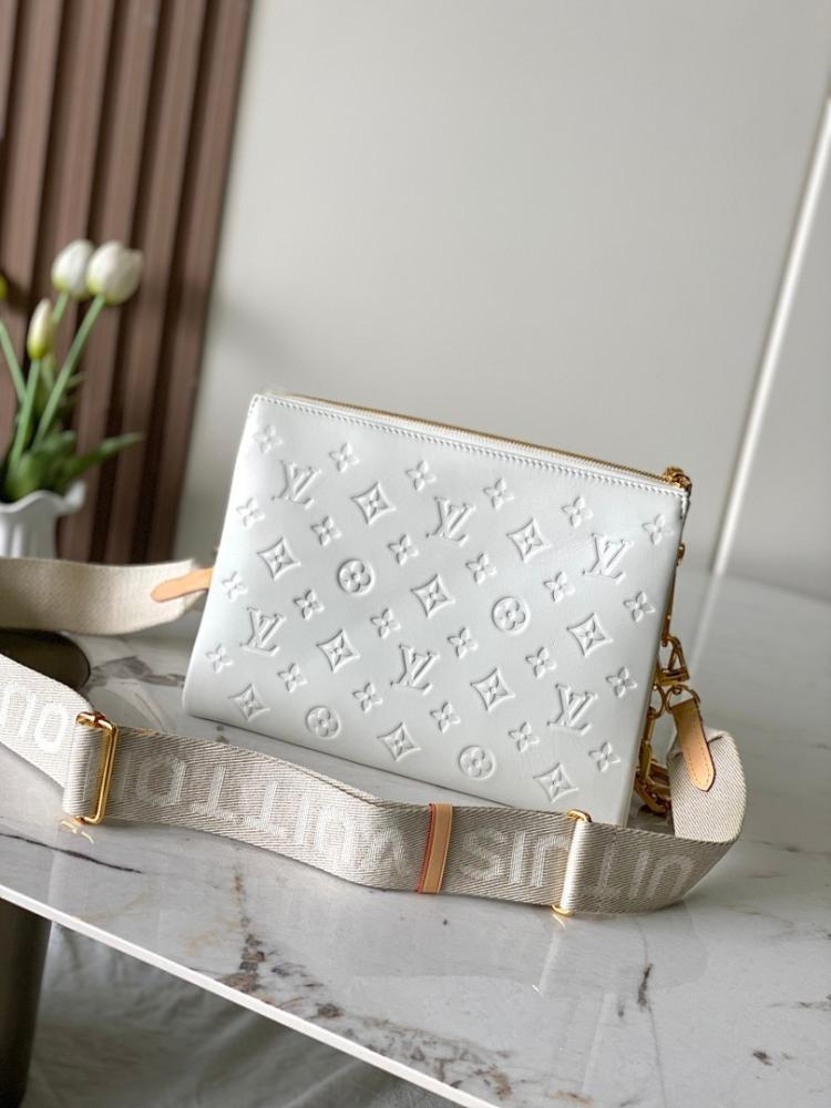 Modern Luxury Monogram Leather Top Handle Bag 26x20x12cm