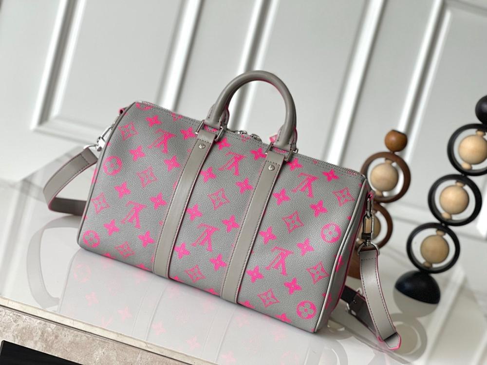 Keepall Monogram Leather Travel Bag 34x21x16cm