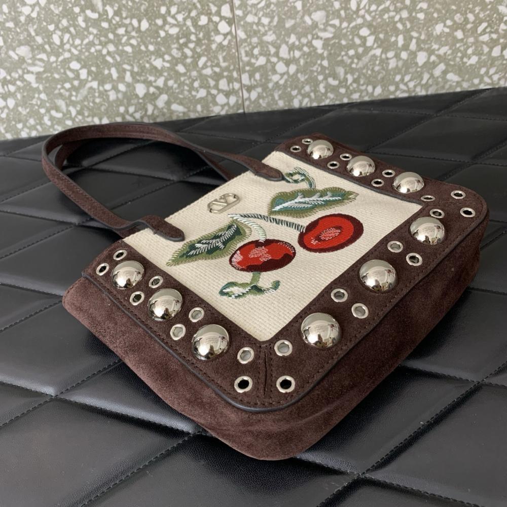 Embroidered Leather Top Handle Bag Style 1634686870