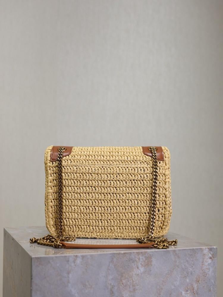 Niki Raffia Top Handle Bag 22x16.5x12cm