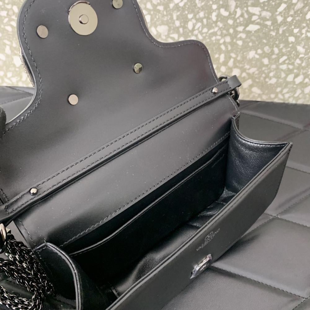 Crystal-Embellished Calfskin Top Handle Bag Style 1781491136