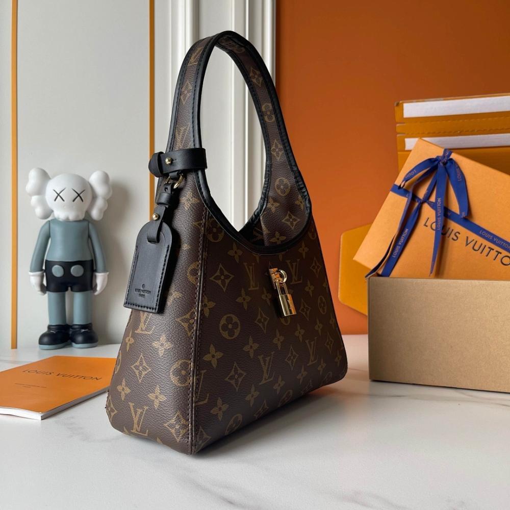 Luxury Monogram Leather Hobo Bag