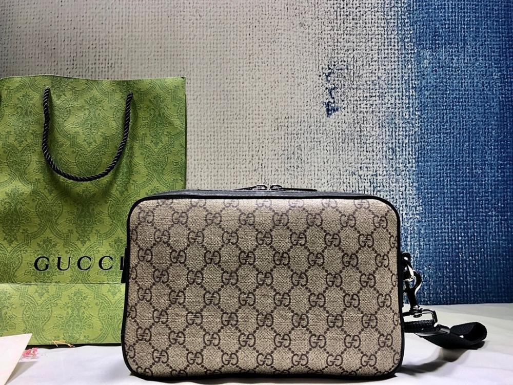Modern Refined Calfskin Crossbody Bag 23.5x15.5x4.5cm